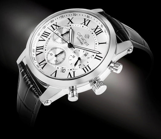 Zegarek Męski Giewont Chronograph Sapphire Srebrny GW6260-A1