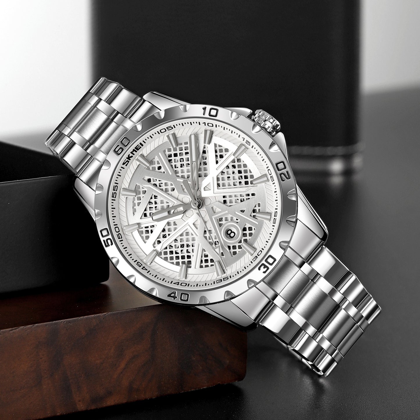 Herrenuhr Skmei 9337SI + BOX