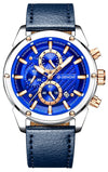 Zegarek Męski Giewont Chronograph Sapphire Srebrno Niebieski GW8810-A2
