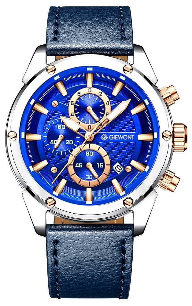 Herrenuhr Giewont Chronograph Saphir Silber-Blau GW8810-A2