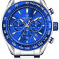 Zegarek Męski Giewont Chronograph Sapphire Srebrno Niebieski GW9580-B3