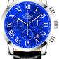 Zegarek Męski Giewont Chronograph Sapphire Srebrno Niebieski GW6260-A4