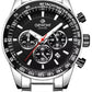 Zegarek Męski Giewont Chronograph Sapphire Srebrno Czarny GW9140-B1
