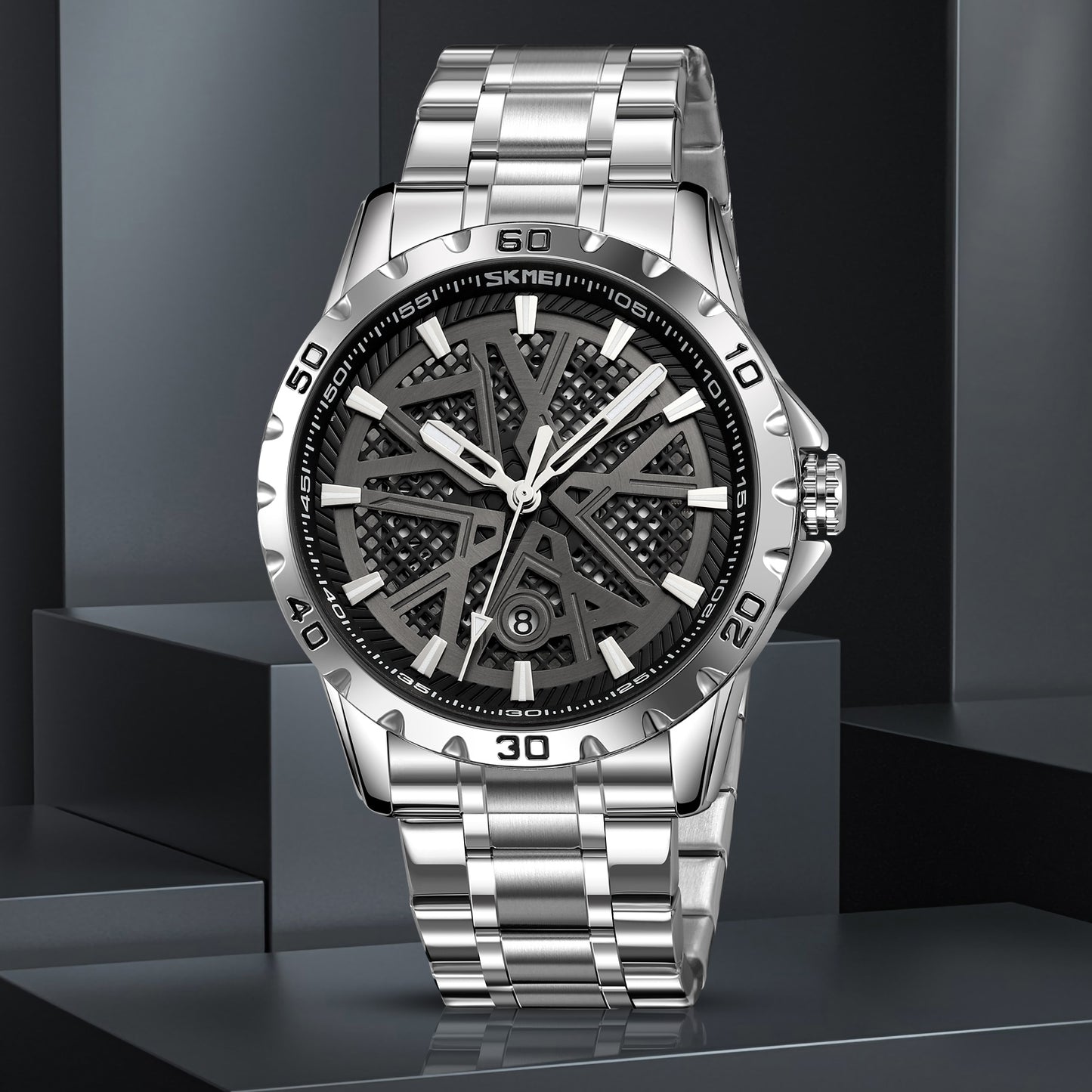 Herrenuhr Skmei 9337SIBK + BOX
