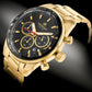 Zegarek Męski Giewont Chronograph Sapphire Złoto Czarny GW9140-B4