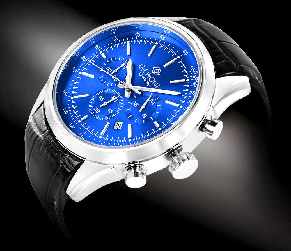 Herrenuhr Giewont Chronograph Saphir Silber-Blau GW7650-A3