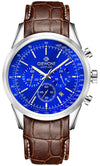 Zegarek Męski Giewont Chronograph Sapphire Srebrno Niebieski GW7650-A5