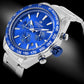 Zegarek Męski Giewont Chronograph Sapphire Srebrno Niebieski GW9580-B3