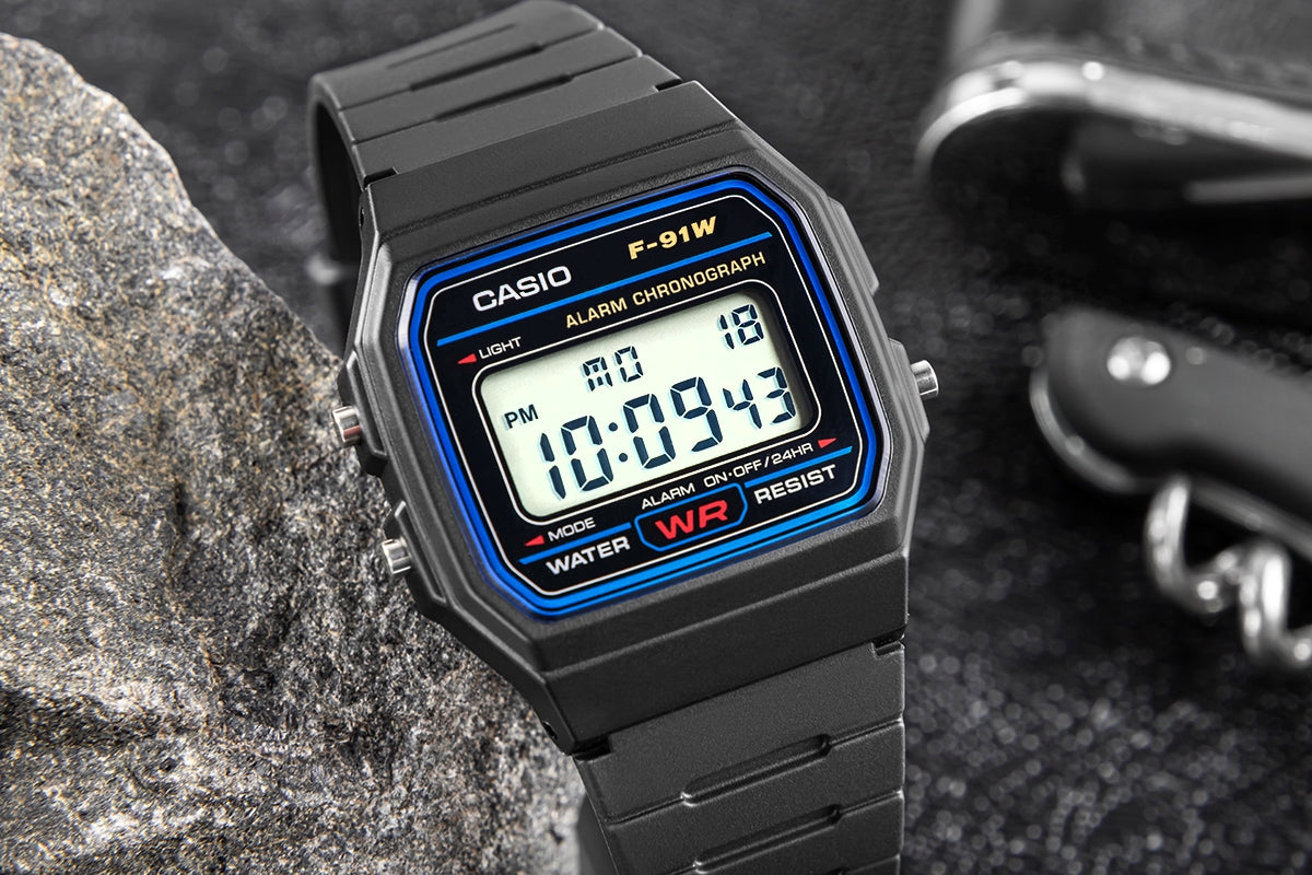 Herrenuhr CASIO F-91W-1YEG + BOX