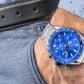 Zegarek Męski Giewont Chronograph Sapphire Srebrno Niebieski GW9580-B3