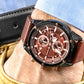 Giewont Chronograph Saphir Herrenuhr Schwarz Braun GW8810-A3