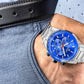 Zegarek Męski Giewont Chronograph Sapphire Srebrno Niebieski GW9140-B3
