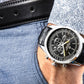 Zegarek Męski Giewont Chronograph Sapphire Srebrno Czarny GW7650-A2
