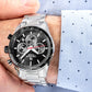 Zegarek Męski Giewont Chronograph Sapphire Srebrno Czarny GW9140-B1