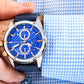 Herrenuhr Giewont Chronograph Saphir Silber-Blau GW8810-A2