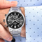 Zegarek Męski Giewont Chronograph Sapphire Srebrno Czarny GW8510-B1