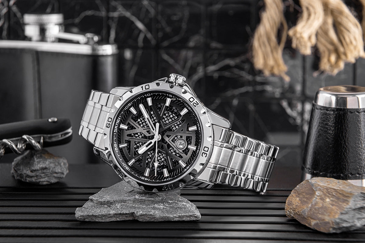 Herrenuhr Skmei 9337SIBK + BOX