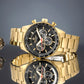 Zegarek Męski Giewont Chronograph Sapphire Złoto Czarny GW9140-B4