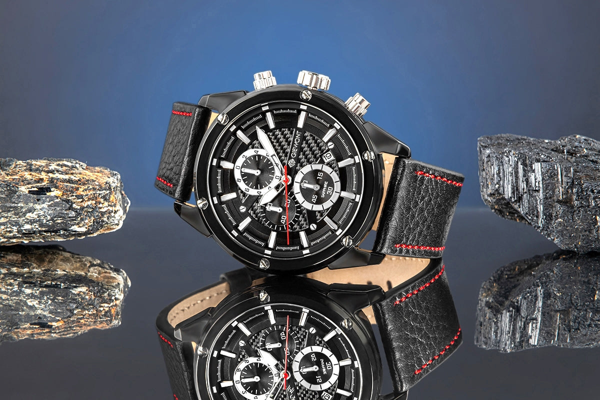 Men's Watch Giewont Chronograph Sapphire Black GW8810-A1