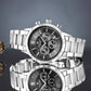 Zegarek Męski Giewont Chronograph Sapphire Srebrno Czarny GW8510-B1