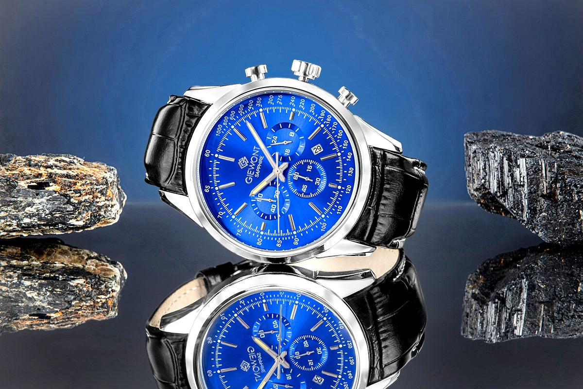 Herrenuhr Giewont Chronograph Saphir Silber-Blau GW7650-A3
