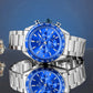 Zegarek Męski Giewont Chronograph Sapphire Srebrno Niebieski GW9580-B3