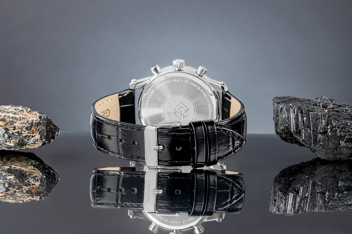 Zegarek Męski Giewont Chronograph Sapphire Srebrno Niebieski GW6260-A4