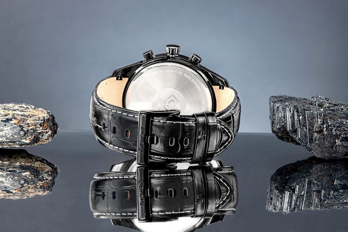 Zegarek Męski Giewont Chronograph Sapphire Czarny GW7650-A4