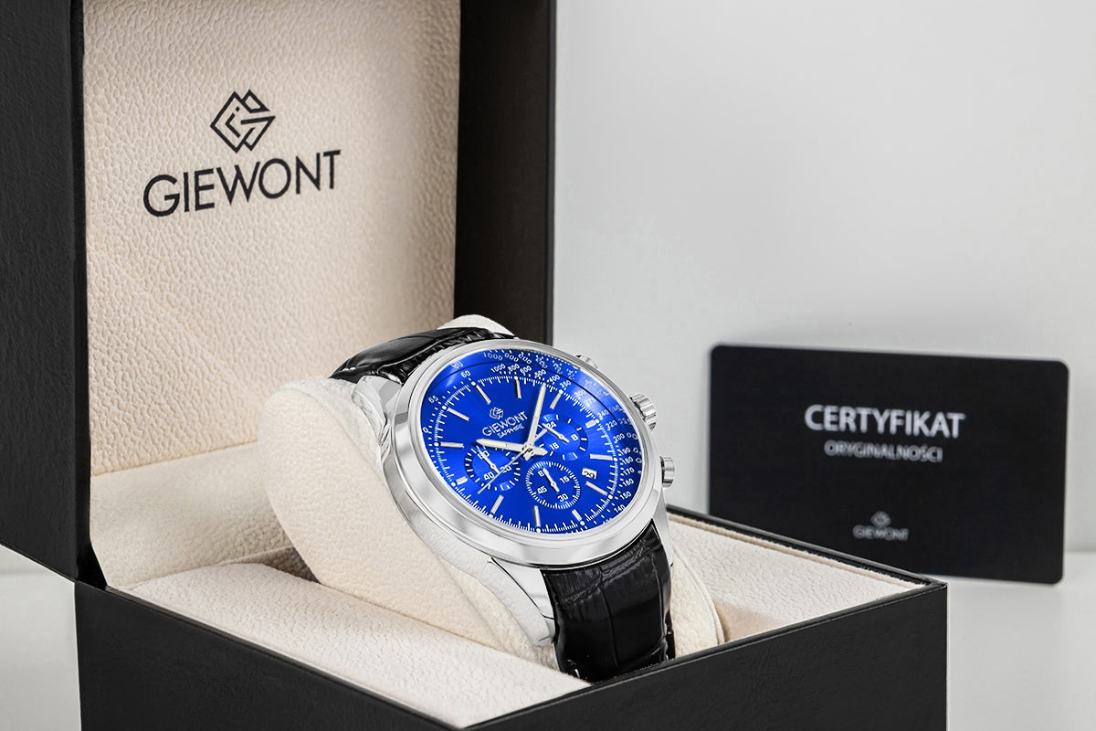 Herrenuhr Giewont Chronograph Saphir Silber-Blau GW7650-A3