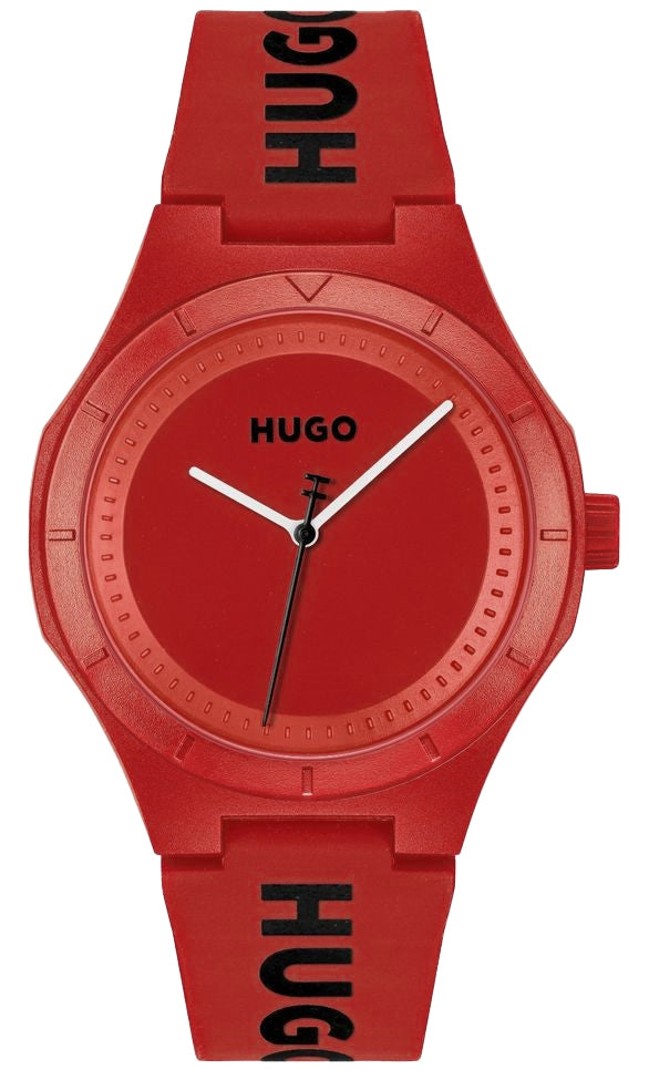 Herrenuhr HUGO Lit For Him Rot 1530346 + BOX