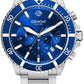 Zegarek Męski Giewont Chronograph Sapphire Srebrno Niebieski GW3970-B3