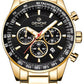 Zegarek Męski Giewont Chronograph Sapphire Złoto Czarny GW9140-B4