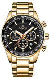 Zegarek Męski Giewont Chronograph Sapphire Złoto Czarny GW9140-B4