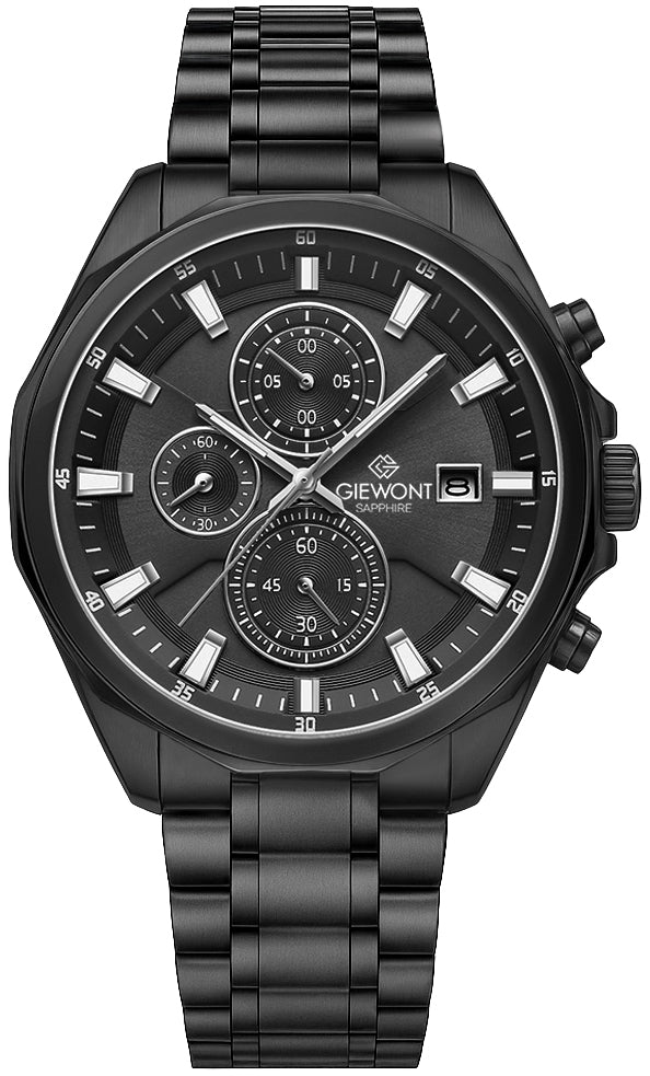 Men's Watch Giewont Chronograph Sapphire Black GW7290-B1