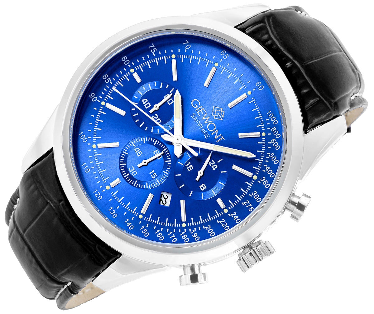 Herrenuhr Giewont Chronograph Saphir Silber-Blau GW7650-A3