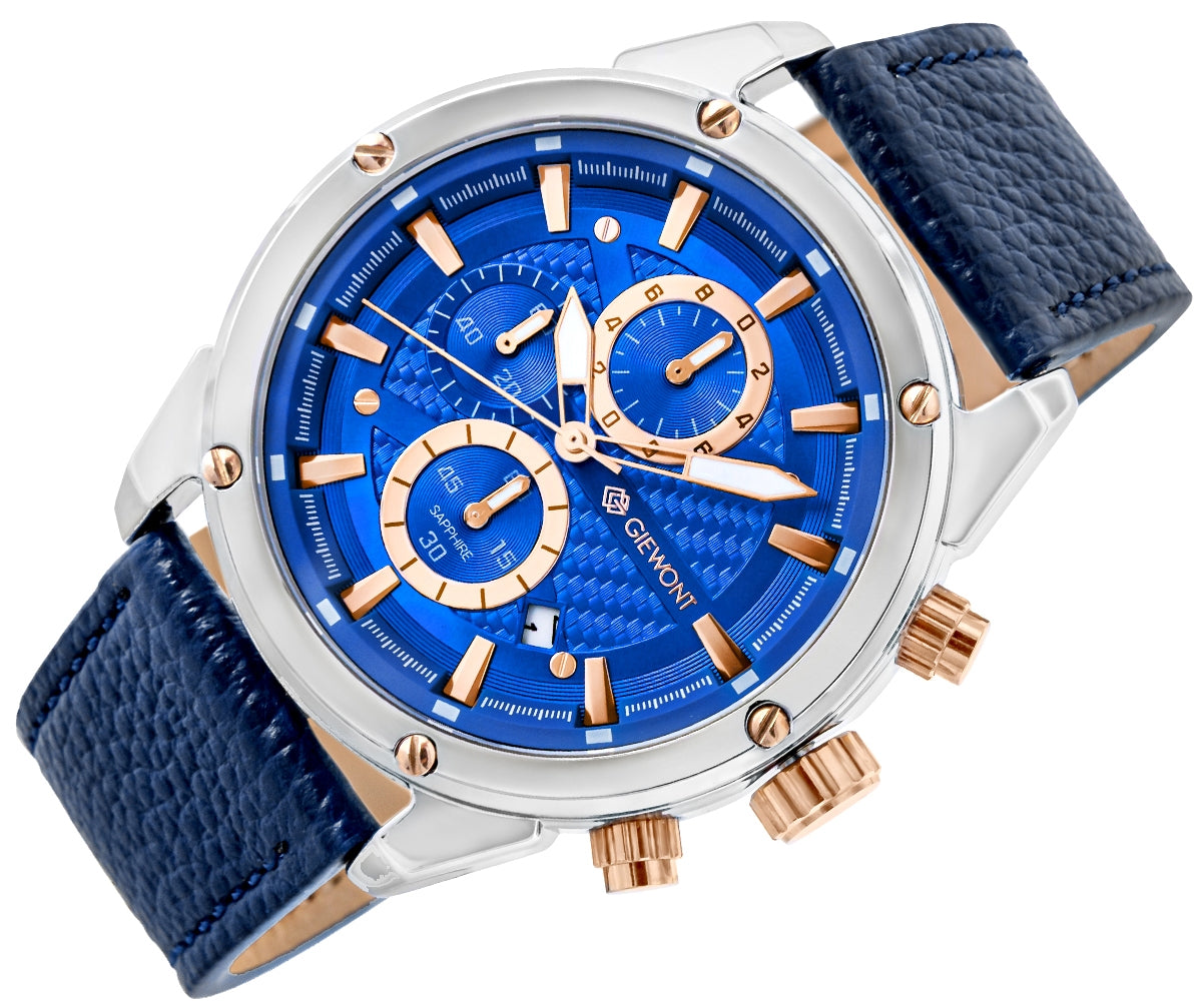 Herrenuhr Giewont Chronograph Saphir Silber-Blau GW8810-A2