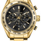 Zegarek Męski Giewont Chronograph Sapphire Złoto Czarny GW9580-B4
