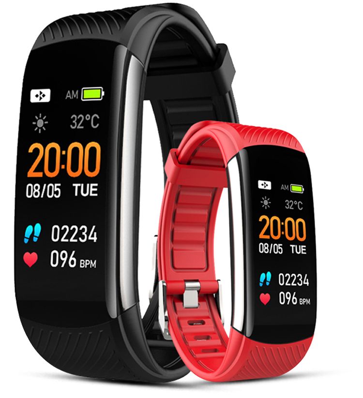 Smartwatch GIEWONT Czarno Czerwony 2 Paski GW200-1