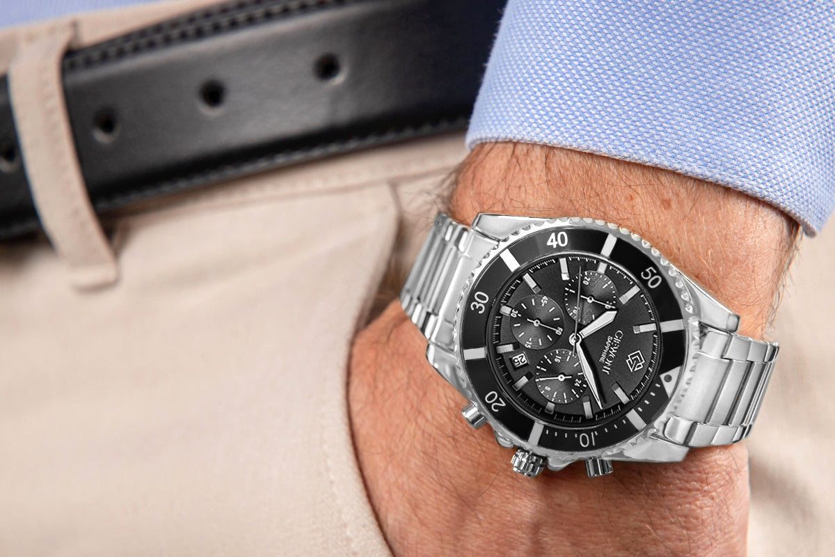 Herrenuhr Giewont Chronograph Saphir Silber GW3970-B2