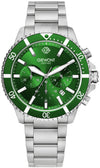 Zegarek Męski Giewont Chronograph Sapphire Srebrno Zielony GW3970-B8