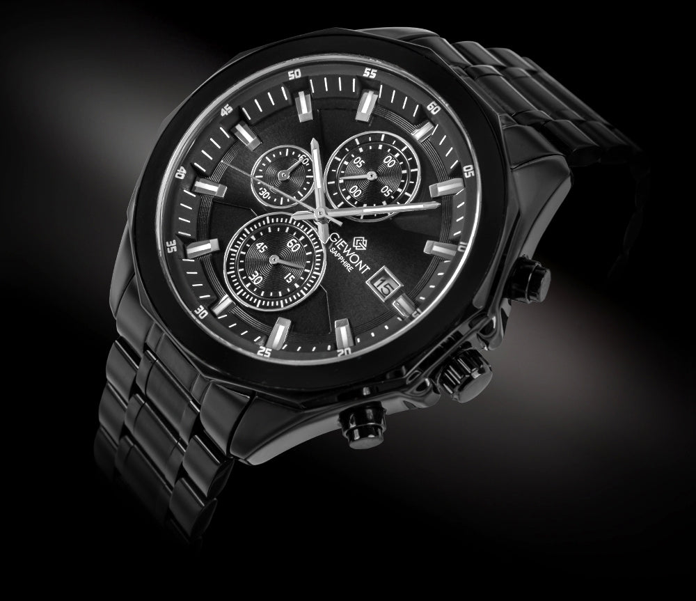 Men's Watch Giewont Chronograph Sapphire Black GW7290-B1