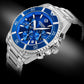 Zegarek Męski Giewont Chronograph Sapphire Srebrno Niebieski GW3970-B3