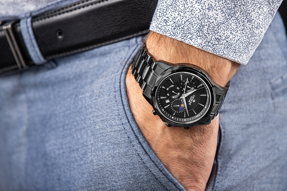 Giewont Chronograph Sapphire Men's Watch Black GW9460-B1
