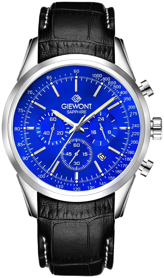 Herrenuhr Giewont Chronograph Saphir Silber-Blau GW7650-A3