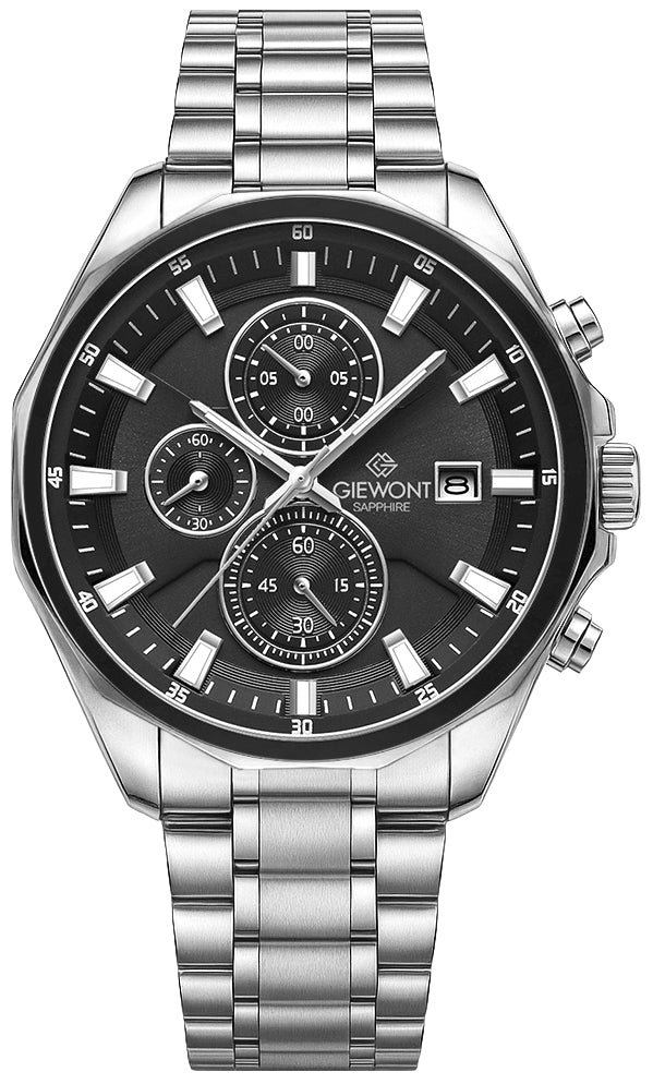 Giewont Men's Chronograph Sapphire Silver Watch GW7290-B2