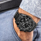 Giewont Herrenuhr Chronograph Saphir Schwarz Titan GW3970-B1