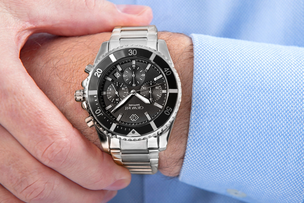 Herrenuhr Giewont Chronograph Saphir Silber GW3970-B2