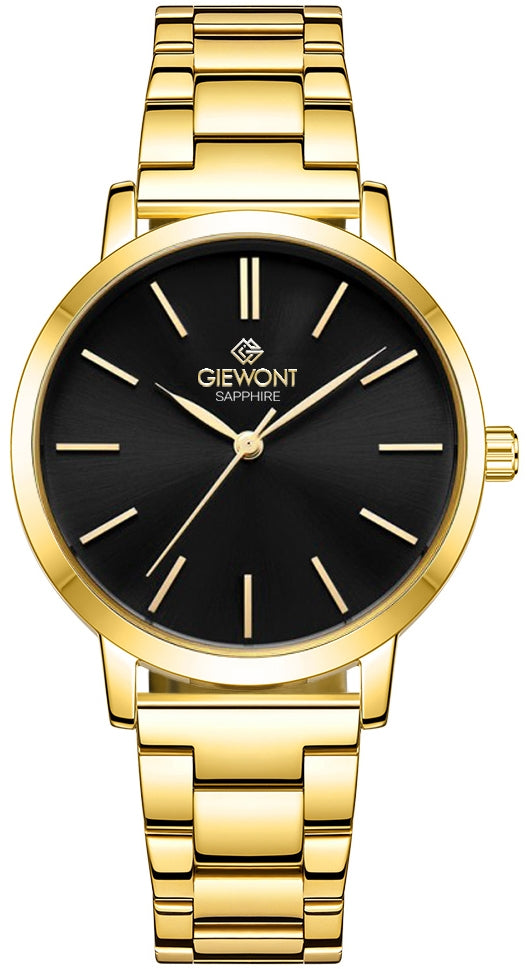 Zegarek Damski Giewont Sapphire Złoto Czarny GW2360-B3
