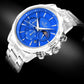 Zegarek Męski Giewont Chronograph Sapphire Srebrno Niebieski GW9460-B3