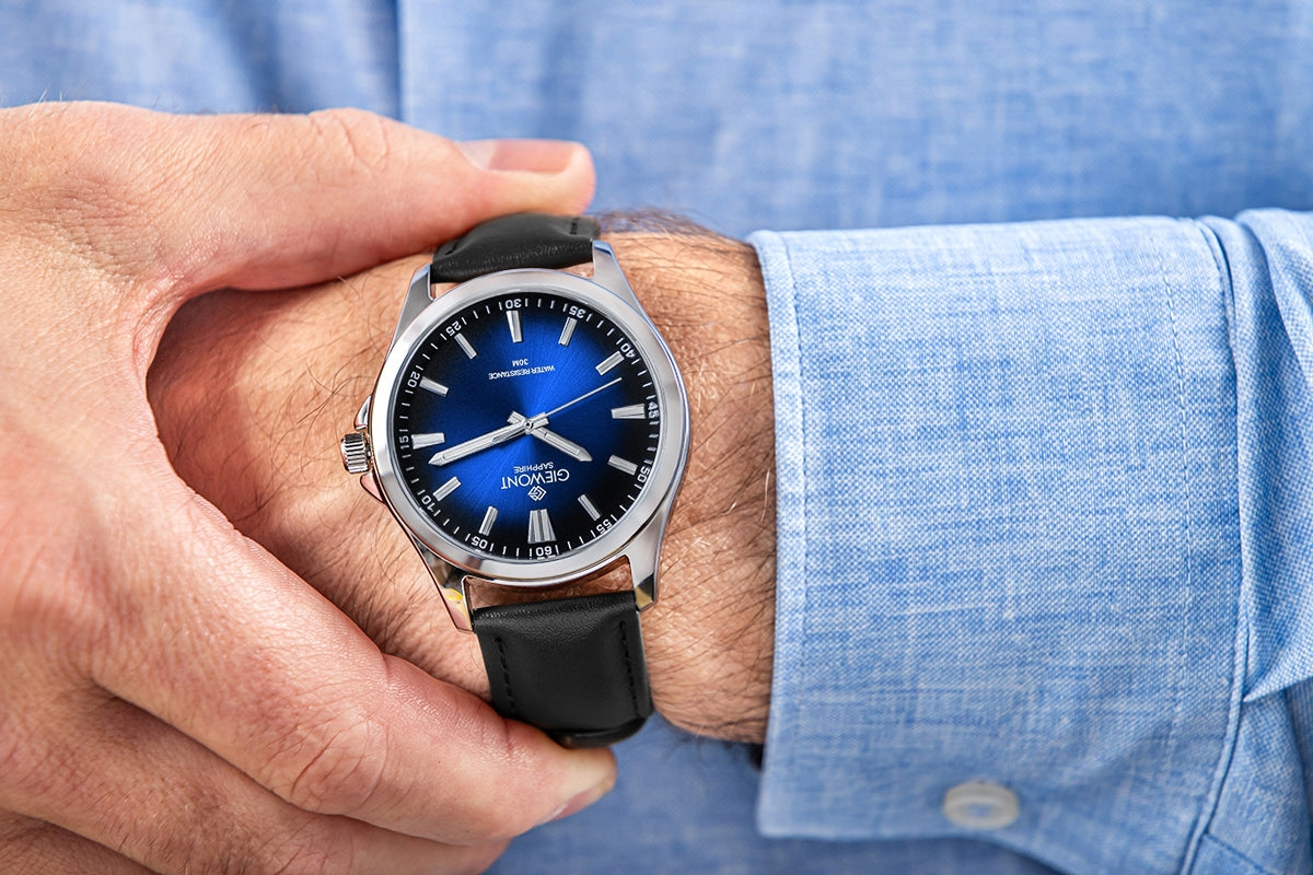 Men's Watch Giewont Elegance Sapphire Black Blue GW5160-A3
